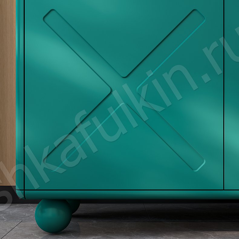 Изображение Кабинет Кевин Зеленый Цветной Модерн 2х створчатые Спальня  7