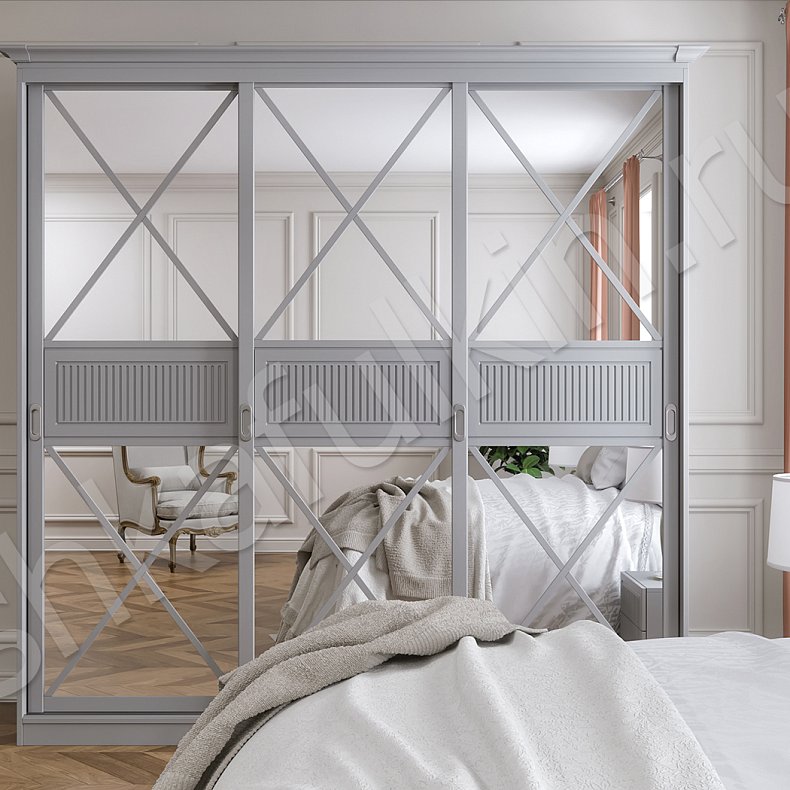 Изображение Шкаф-купе Версаль  Классика 3х створчатые Спальня Для вещей 6