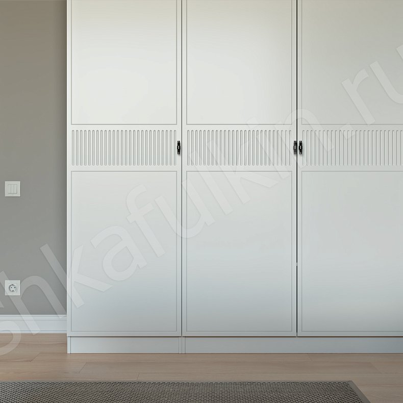 Изображение Шкаф Кликер Белый Светлые Серый Минимализм 4х створчатые Спальня Для вещей 9