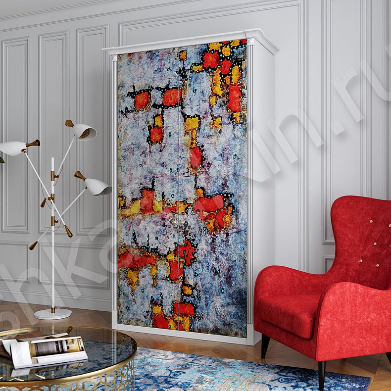 Распашной шкаф Феникс Цветной Белый Красный Синий Светлые Модерн 2х створчатые Гостиная Для белья Для вещей