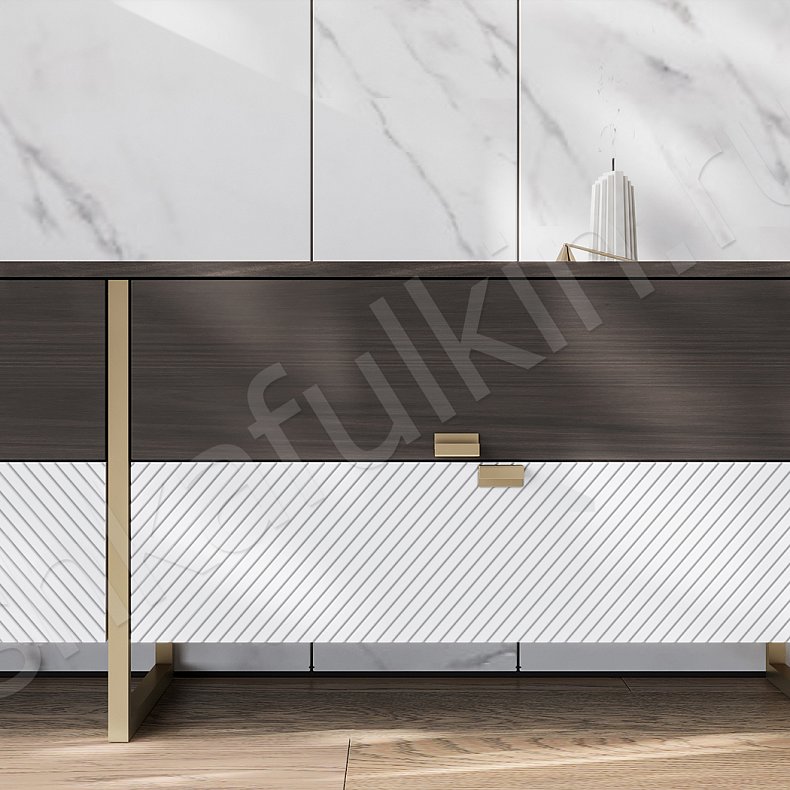 Изображение Стенка Элегия Черный Белый Цветной Светлые Современный 2х створчатые Гостиная Под ТВ 7