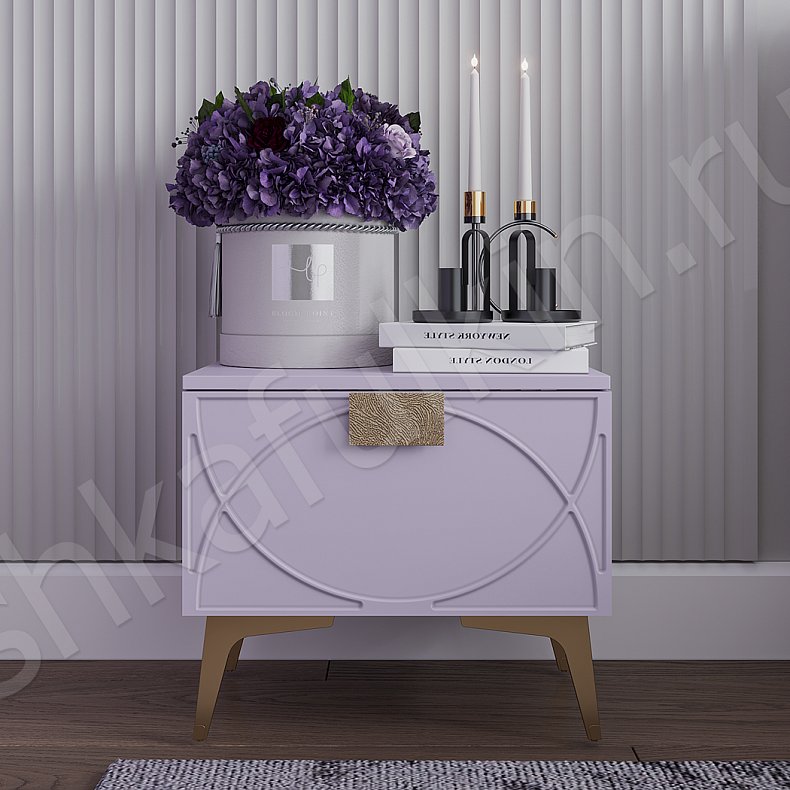 Гарнитур Арива Белый Розовый Светлые Неоклассика 4х створчатые Спальня Для белья 8