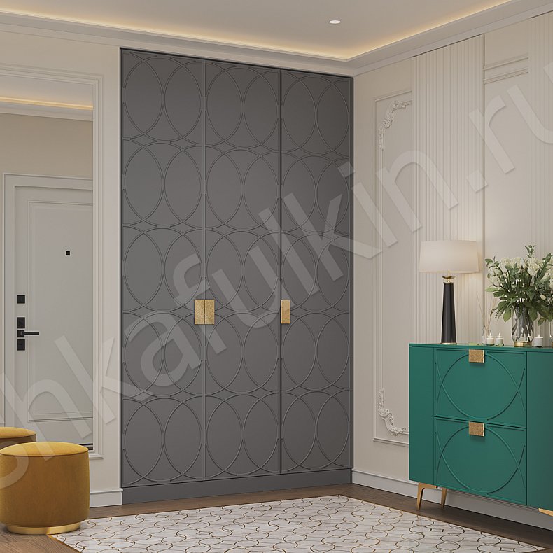 Изображение Прихожая Арива Цветной Серый Светлые Темные Зеленый Неоклассика 3х створчатые Прихожая Для вещей 1
