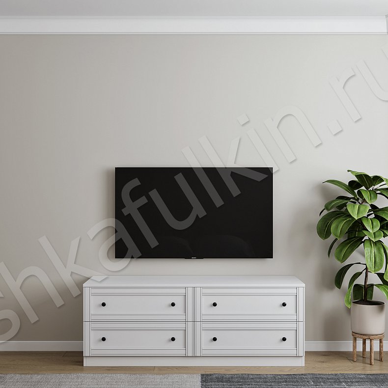 Гарнитур Старк Белый Неоклассика 4х створчатые Спальня Для вещей 5