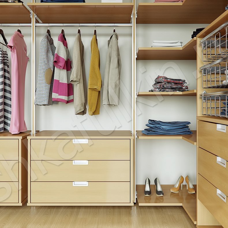 Гардеробная Милена Древесный Минимализм  Гардеробная  3