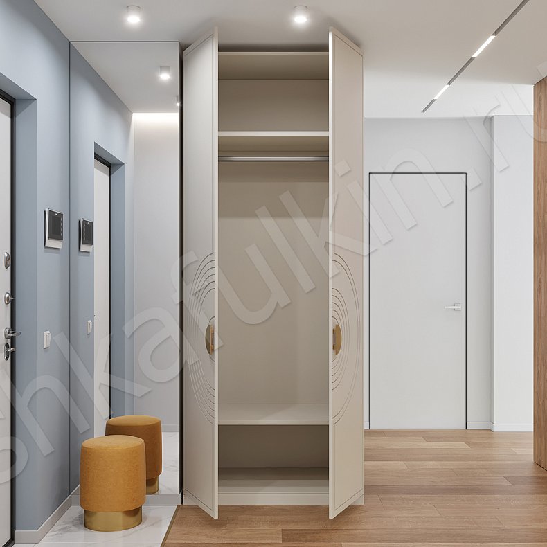 Изображение Прихожая Лоррис Коричневый Светлые Современный 2х створчатые Прихожая Для вещей 5