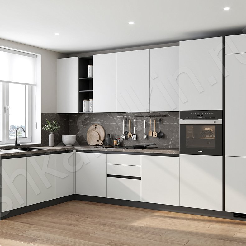 Кухня Марисса Светлые Белый Современный   Для посуды