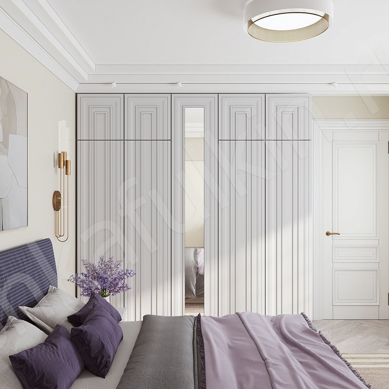 Изображение Шкаф Лаварра Светлые Белый Неоклассика 5и створчатые Спальня Для вещей 1