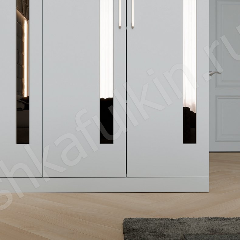 Шкаф Арнольд Светлые Белый Современный 4х створчатые Спальня Для вещей 4