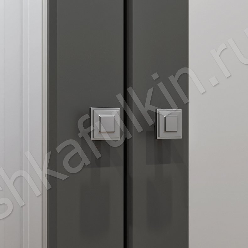 Шкаф в прихожую Грей Древесный Темные Серый Минимализм 2х створчатые Прихожая Для вещей 5