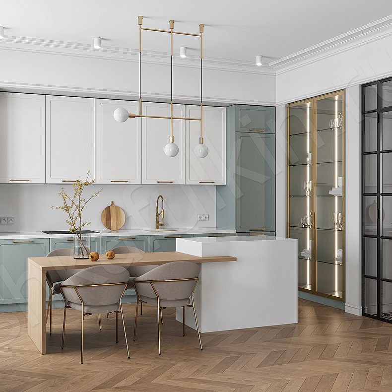 Кухня Визионни Светлые Цветной Красный Зеленый Современный   Для декора Для посуды 2