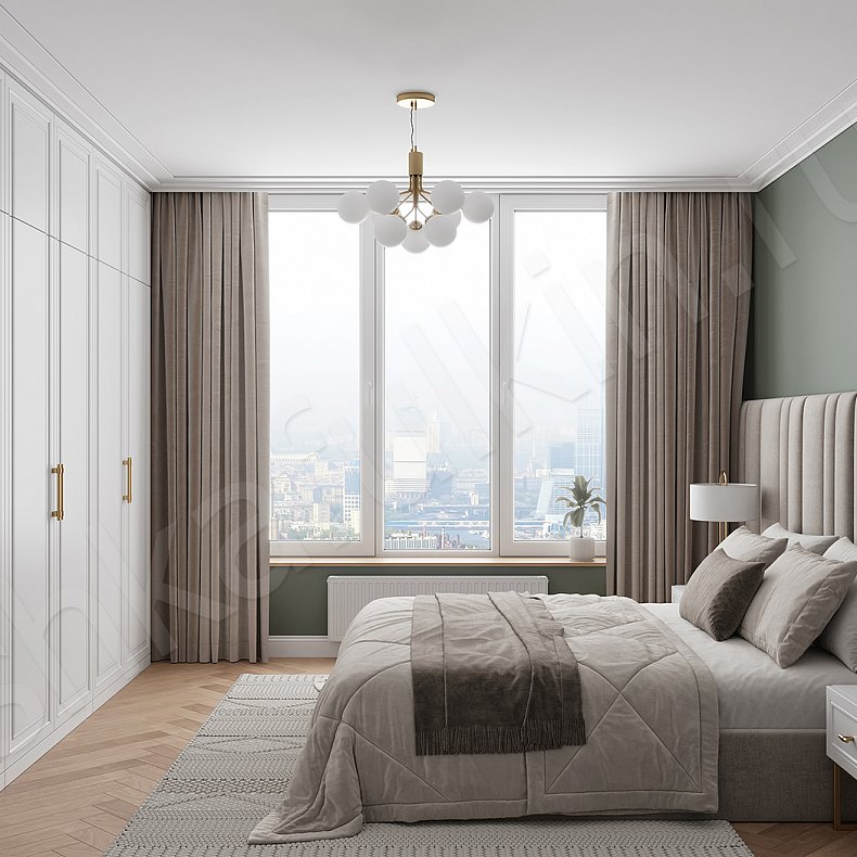 Изображение Гарнитур Феодал Белый Неоклассика 6и створчатые Спальня Для вещей 2