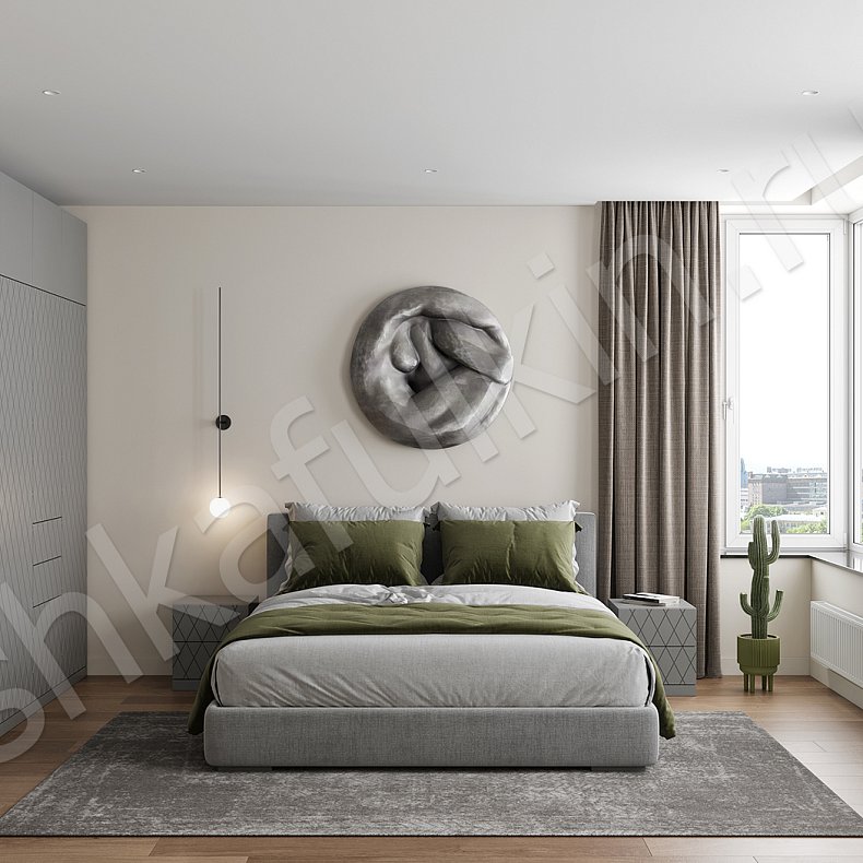 Изображение Шкаф Дианта Серый Светлые Современный 5и створчатые Спальня Для вещей 2