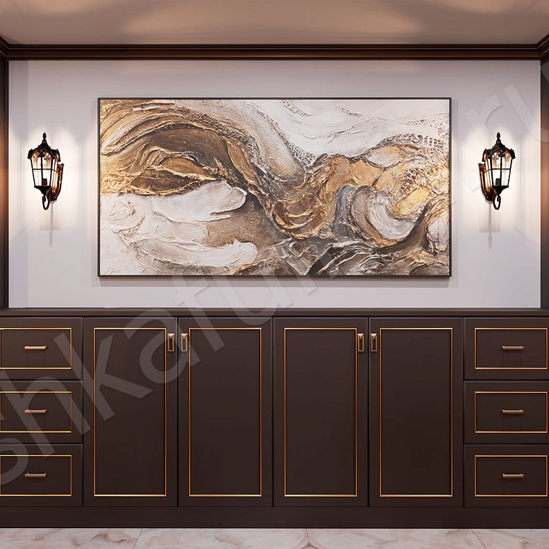 Библиотека Караваджио Темные Древесный Неоклассика  Спальня Для посуды Для декора Для книг 4