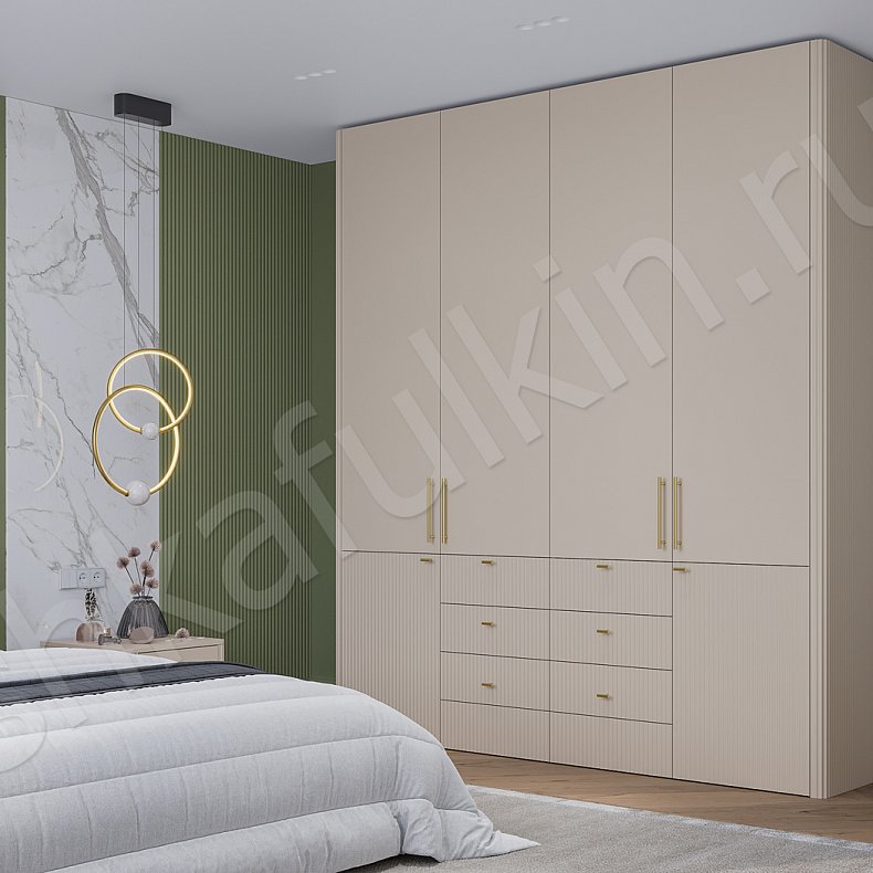 Изображение Гарнитур Полли Черный Цветной Коричневый Светлые Темные Минимализм 4х створчатые Спальня Для белья Для вещей 15