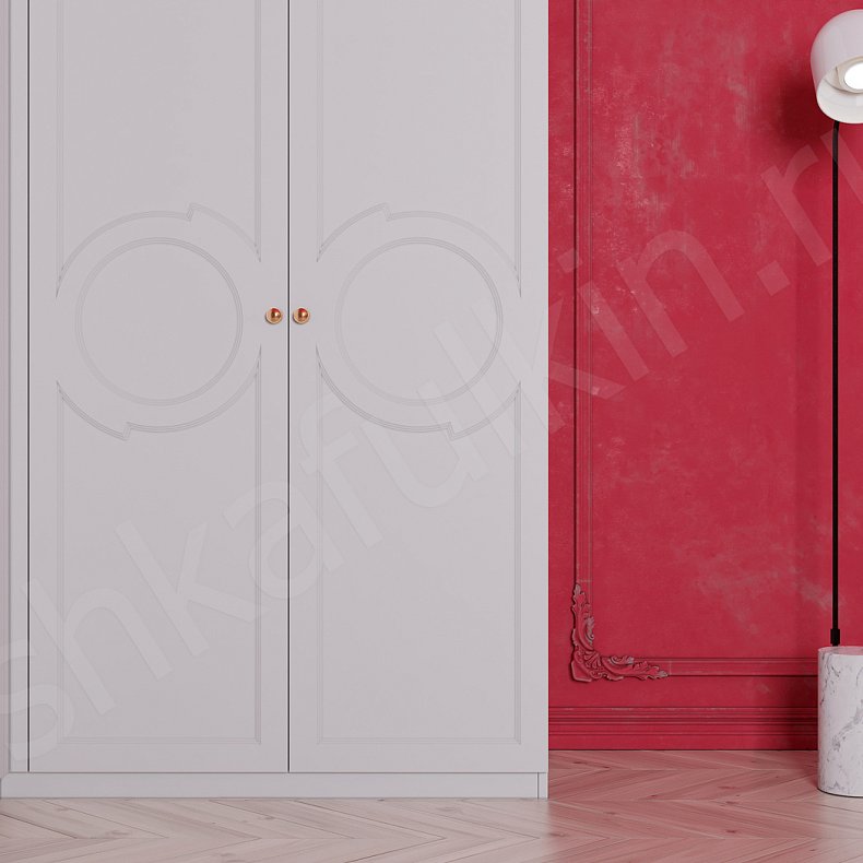 Изображение Угловой шкаф Монтерри Белый Неоклассика 4х створчатые Гостиная Для вещей 3