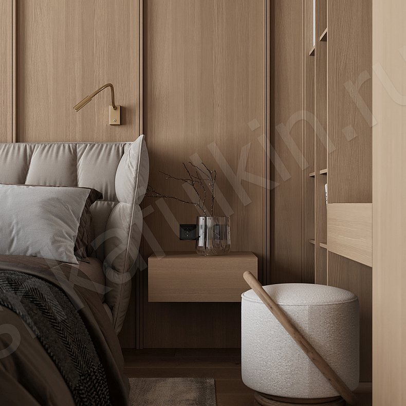 Изображение Гарнитур Джапанди Древесный Современный 3х створчатые Спальня Для декора Для вещей 6