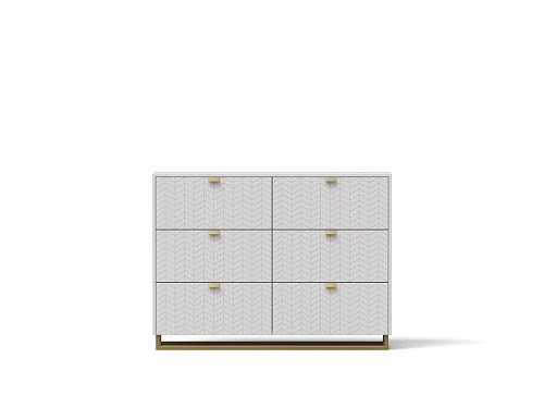 Комод Мелисса Черный Белый Серый Синий Светлые Золото Неоклассика 6и створчатые Спальня Для вещей