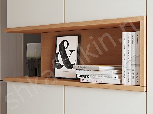 Изображение цвета Шкаф с рабочей зоной Джамбо Древесный Прованс 4х створчатые Спальня 