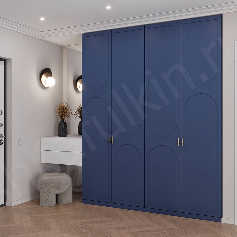 Прихожая 4 двери Янтина Темные Синий Цветной Современный 4х створчатые Прихожая Для вещей 1