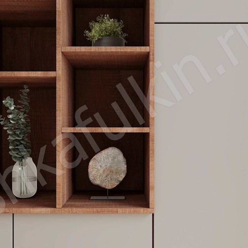 Шкаф Томми Светлые Серый Древесный Черный Белый Минимализм 2х створчатые Гостиная Для вещей Для посуды Для декора Для книг 12