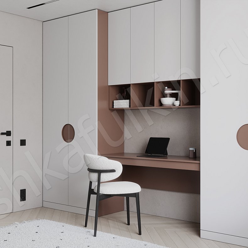 Изображение Гарнитур Фенита Белый Современный 2х створчатые Детская Для вещей Для книг 1