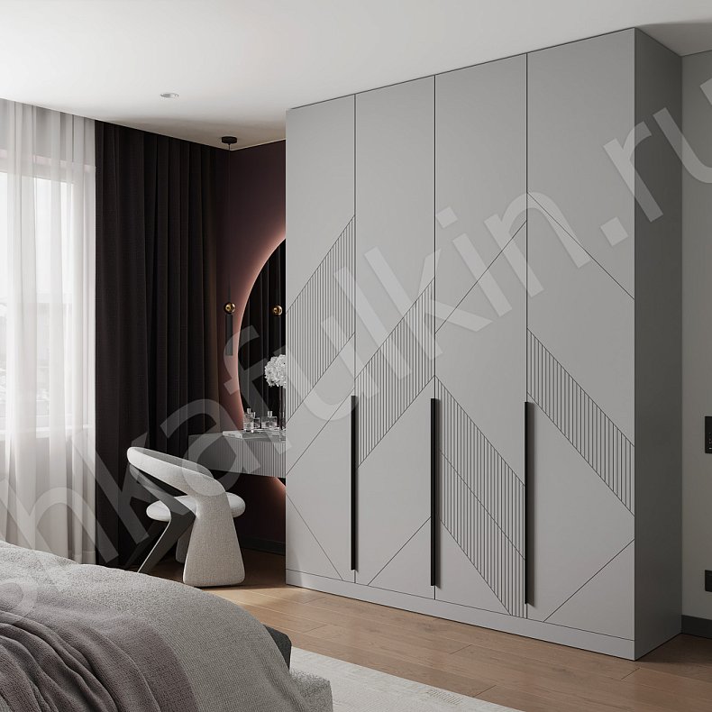 Изображение Гарнитур Неонелли Белый Современный 4х створчатые Спальня Для белья Для вещей 1