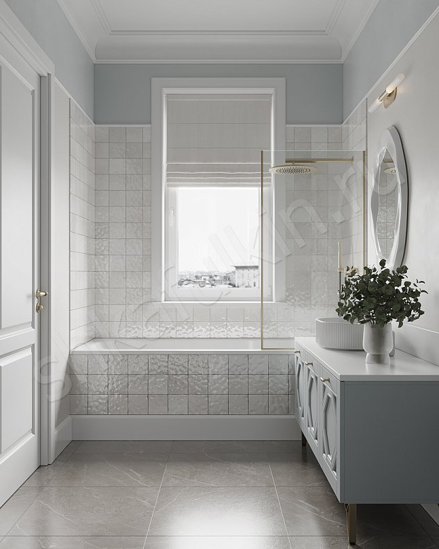 Мебель в ванную Инфинити Светлые Белый Неоклассика   Для вещей 3