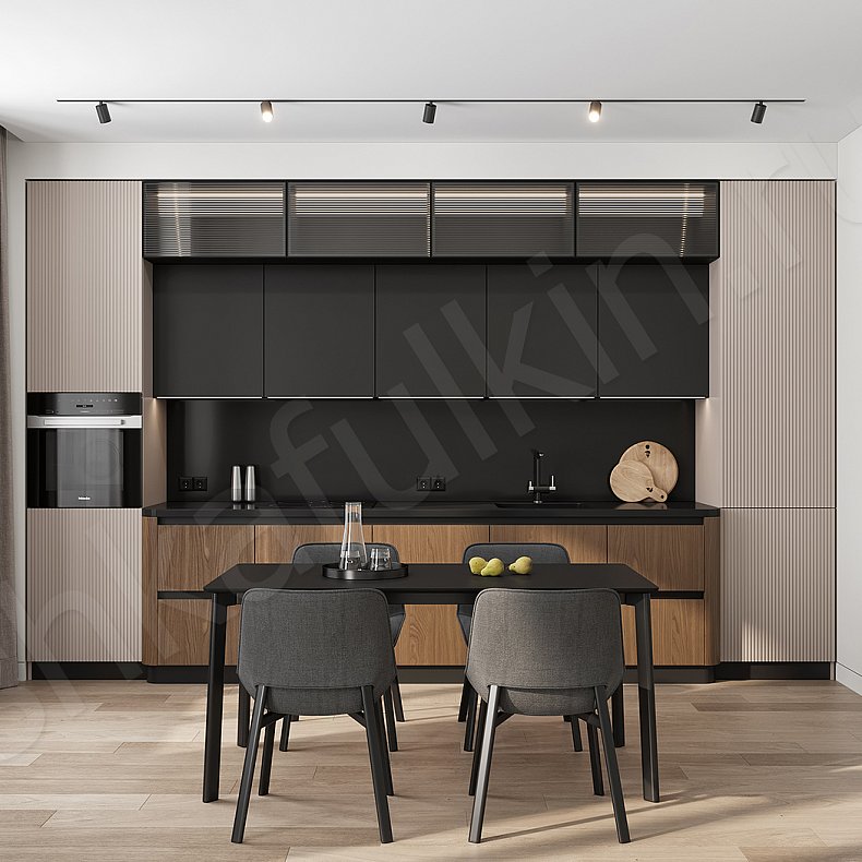 Кухня Лальберо Светлые Древесный Коричневый Современный   Для декора Для посуды 3