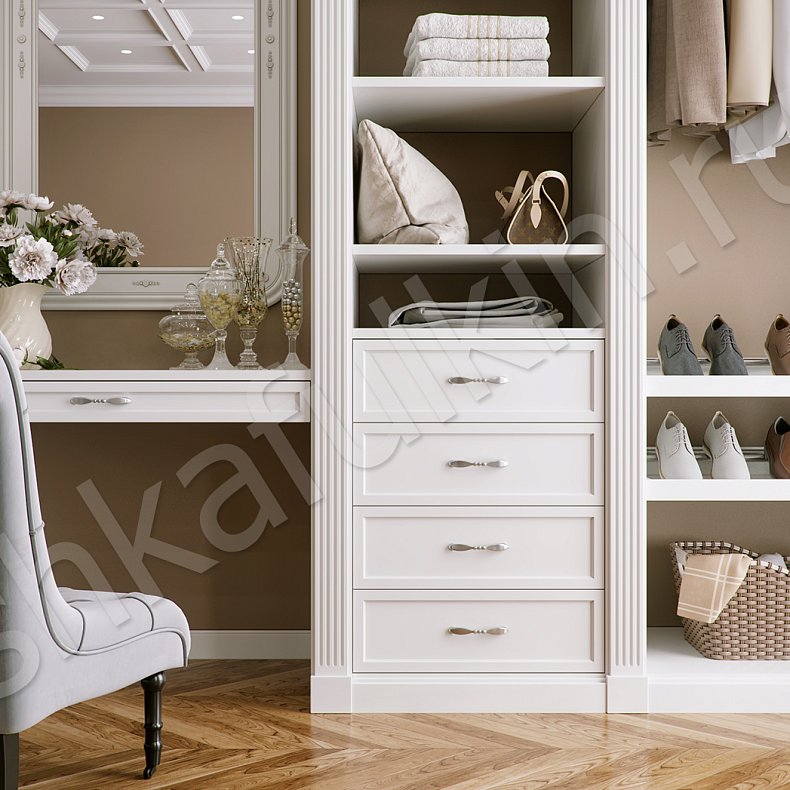 Изображение Гардеробная Сонет Белый Классика  Гардеробная  3