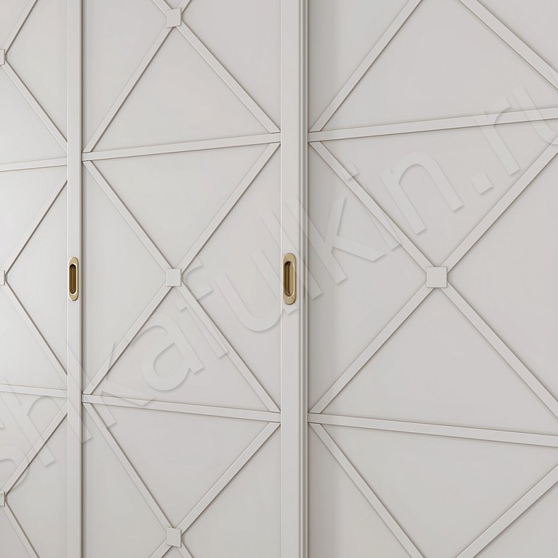 Изображение Корпусный шкаф-купе Марсель Светлые Прованс 3х створчатые Гостиная Для вещей 4