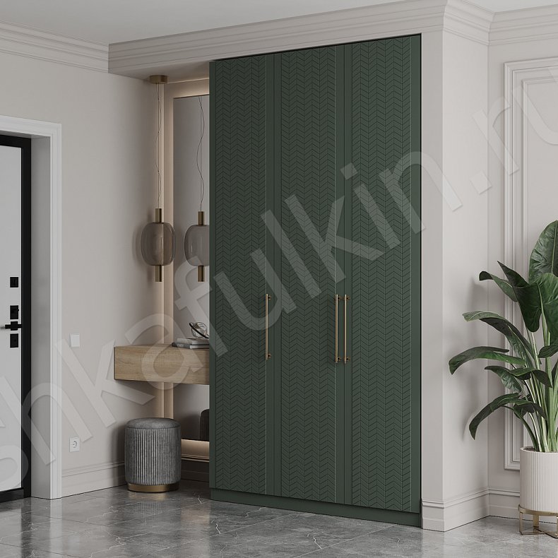 Изображение Прихожая Мелисса Цветной Темные Зеленый Современный 3х створчатые Прихожая Для вещей 2