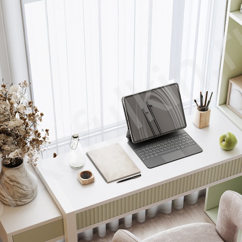 Изображение Детская Санмарино Белый Светлые Неоклассика 4х створчатые Детская Для книг Для декора Для вещей 5