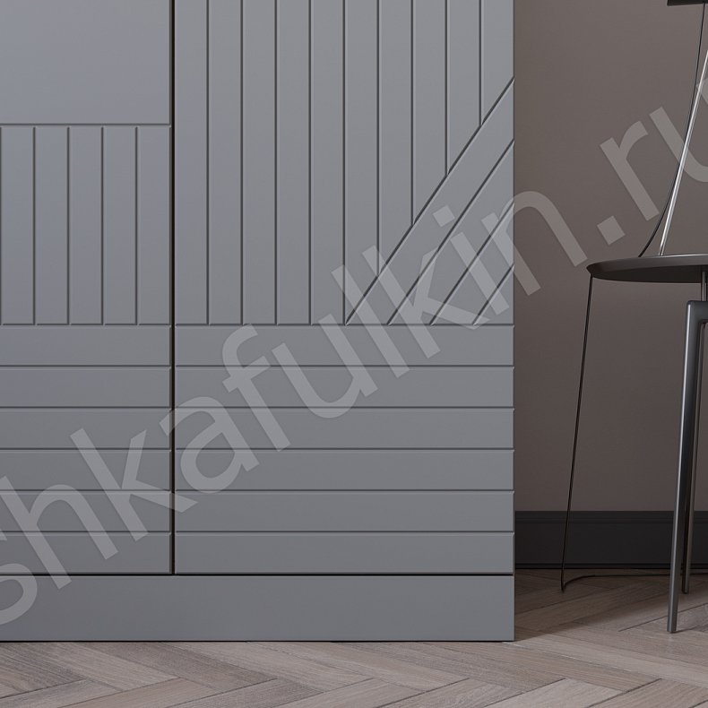 Изображение Шкаф Салли Серый Современный 4х створчатые Спальня Для вещей 2