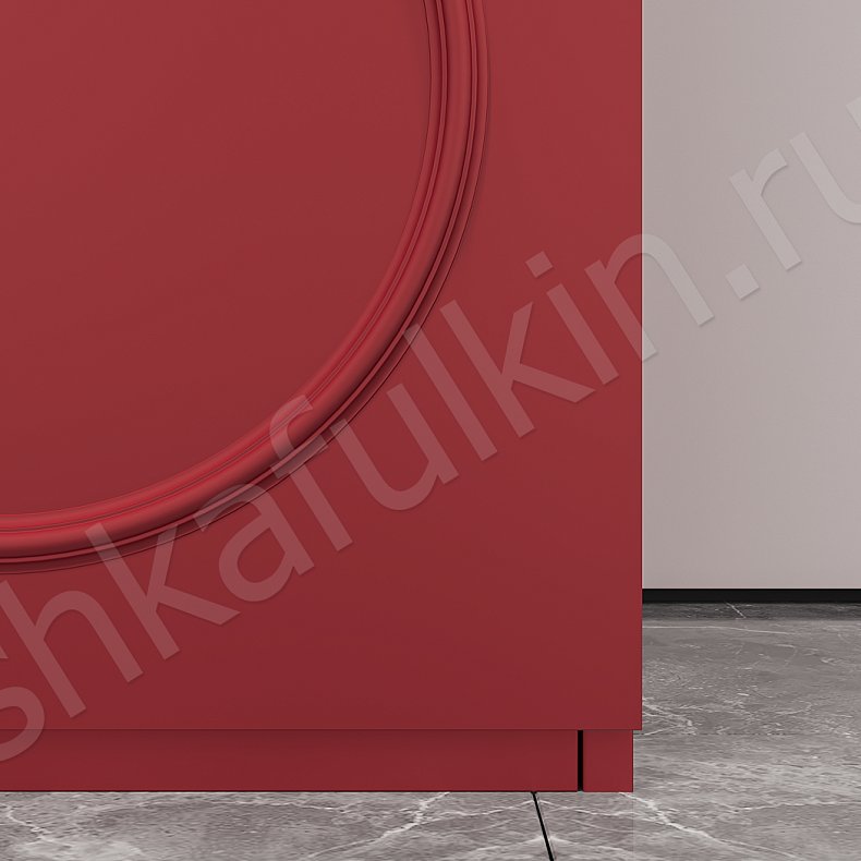 Прихожая Вивиан Красный Светлые Современный 2х створчатые Прихожая Для вещей 5