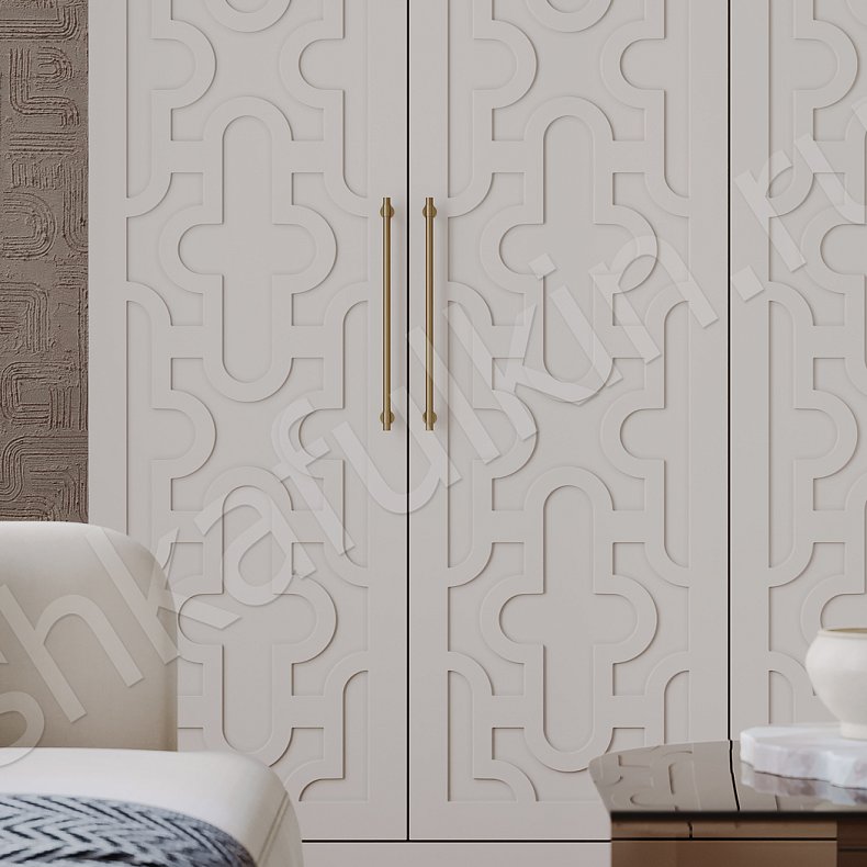 Шкаф Барби 4 двери Белый Неоклассика 4х створчатые Гостиная Для вещей 4