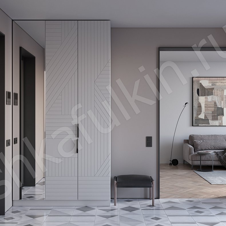 Изображение Прихожая Салли Белый Светлые Минимализм 2х створчатые Прихожая Для вещей 1