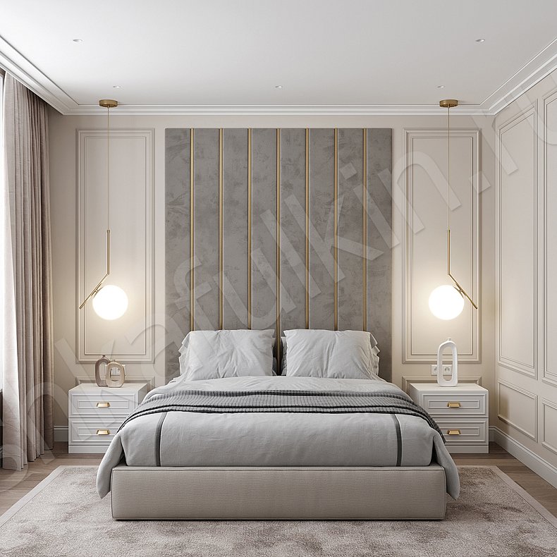 Гарнитур Агата Белый Неоклассика 2х створчатые Спальня Для белья Для вещей 3