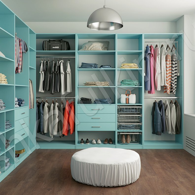 Гардеробная Лагуна Цветной Современный  Гардеробная  1