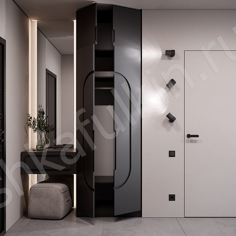 Изображение Прихожая Байт Черный Темные Современный 2х створчатые Прихожая Для вещей 2