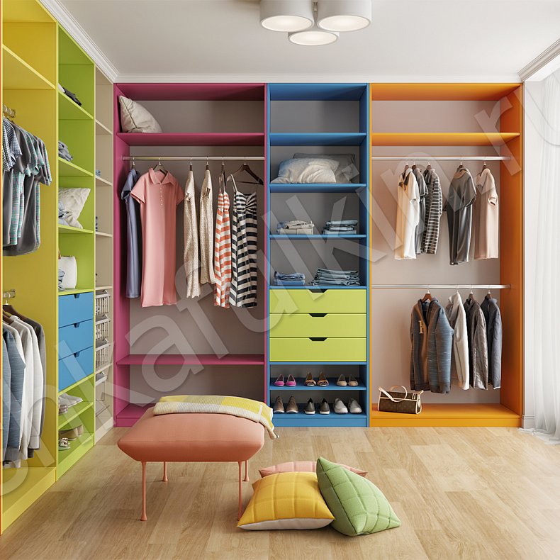 Гардеробная Фантазия Цветной Современный  Гардеробная  1