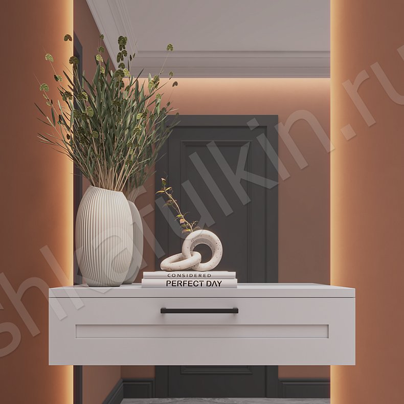 Шкаф-купе Сандерс Белый Модерн 3х створчатые Прихожая Для вещей 4