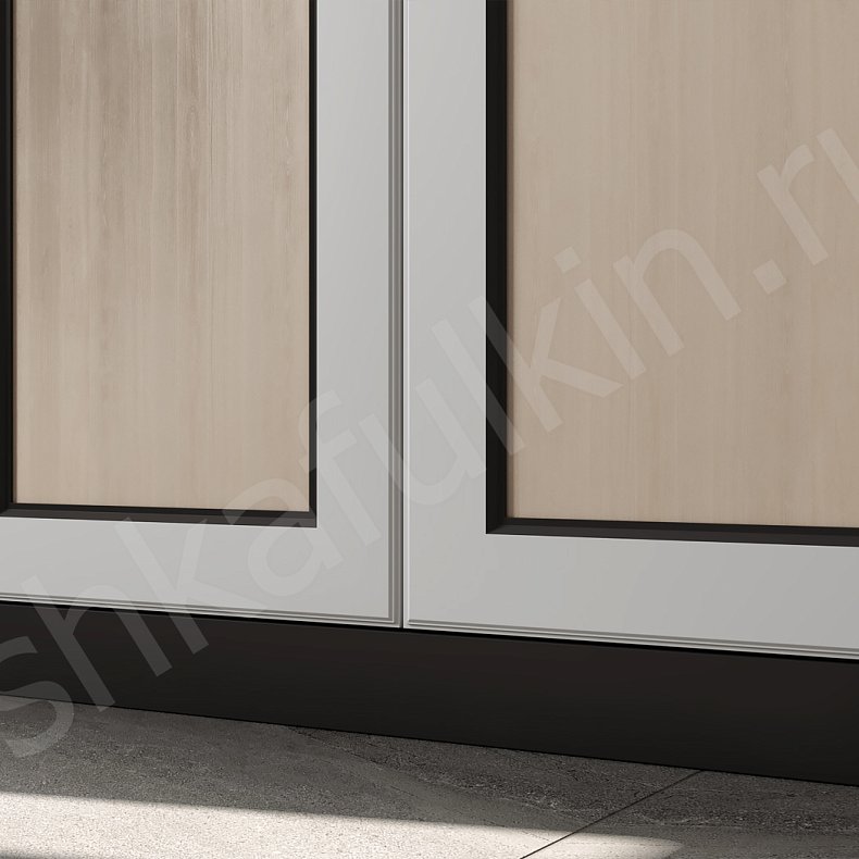 Изображение Шкаф Доминго Светлые Древесный Белый Современный 4х створчатые Гостиная Для вещей 6