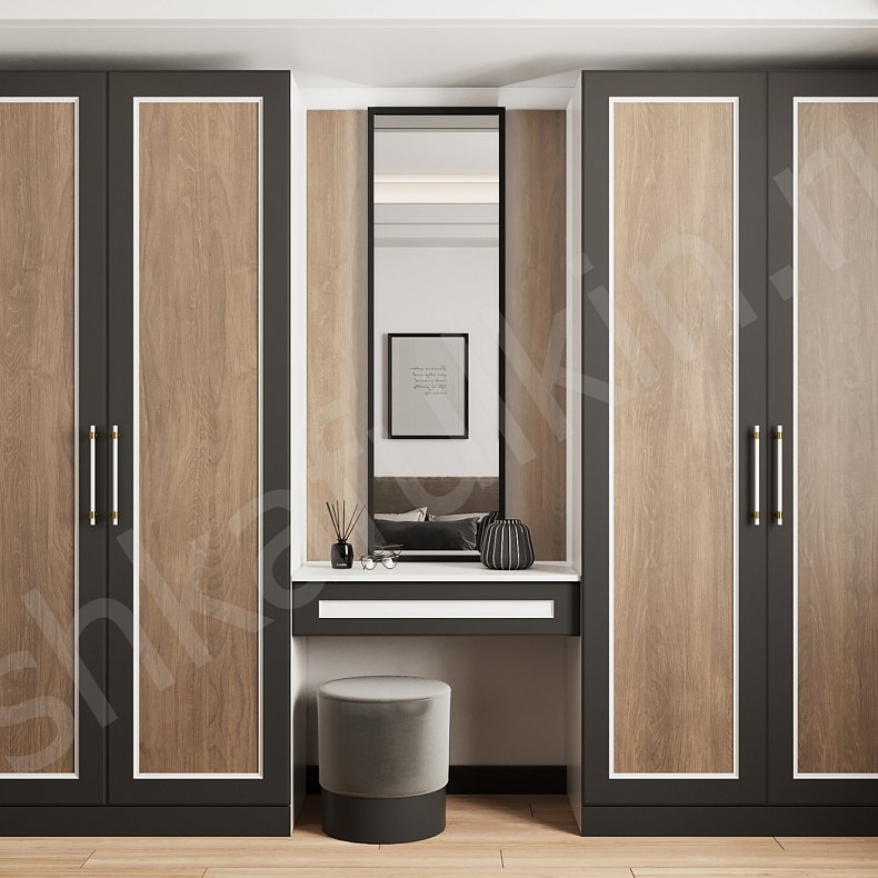 Гарнитур Доминго Коричневый Древесный Современный 2х створчатые Спальня Для вещей 1