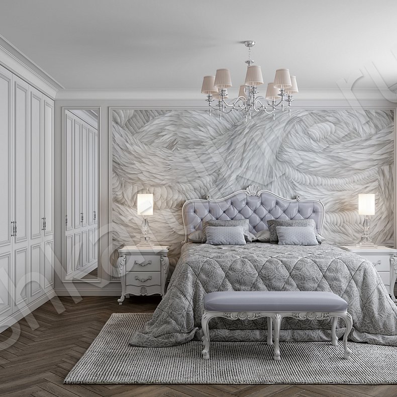 Изображение Шкаф Антуанетта Белый Светлые Классика 6и створчатые Спальня Для вещей 1