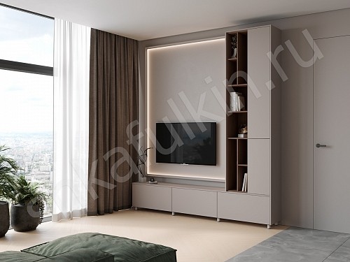 Изображение цвета Стенка Харизма Темные Современный 2х створчатые Гостиная 