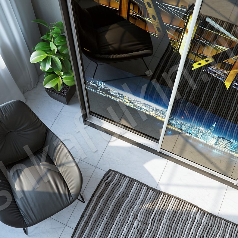 Изображение Корпусный шкаф-купе Бридж Темные Цветной Модерн 4х створчатые Гостиная Для вещей 3