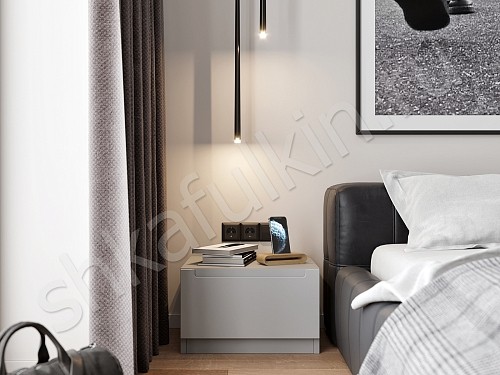 Тумба прикроватная Миллер Синий Белый Черный Коричневый Серый Светлые Темные Минимализм  Спальня Для декора Для вещей