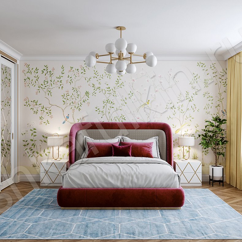 Встроенный шкаф-купе Форса Белый Светлые Неоклассика 3х створчатые Спальня Для вещей 1