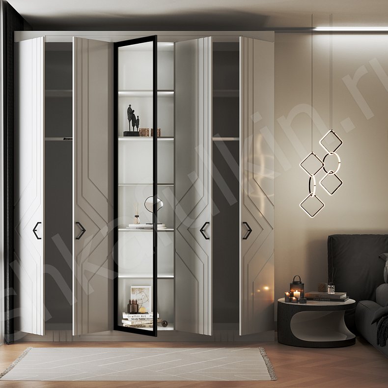 Шкаф Боско Белый Модерн 5и створчатые Спальня Для вещей 2